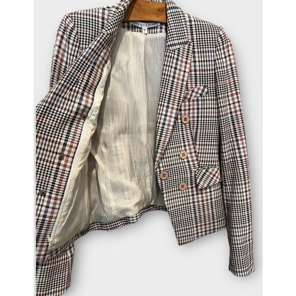 Veronica Beard Diego Dickey Double Breasted Houndstooth Blazer Size 0 - Picture 7 of 11